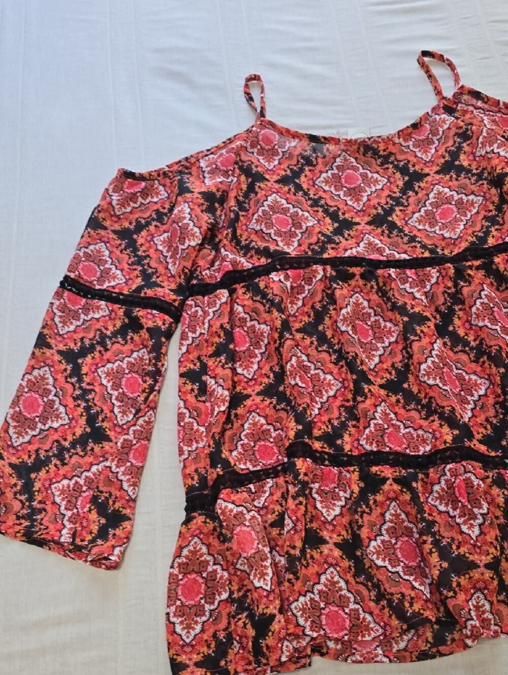 Paper Crane Cold Shoulder Top Women's XS - Picture 11 of 12